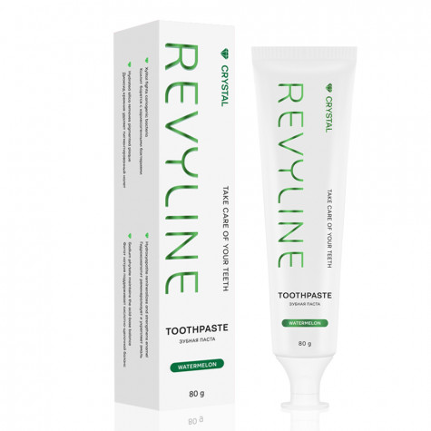Зубная паста Revyline Crystal Арбуз, без фтора, 80 г